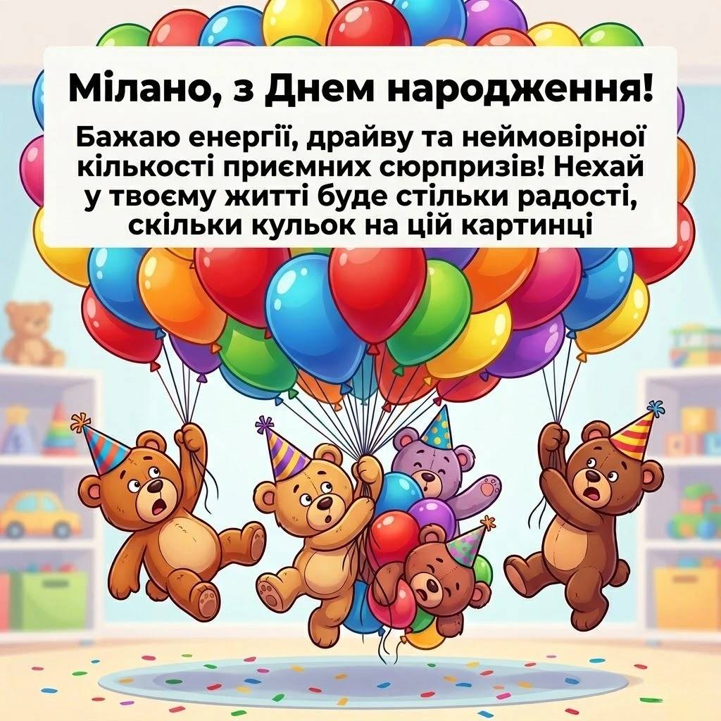 Мілано, зі святом! Найкращі варіанти картинок та привітань від друзів та рідних