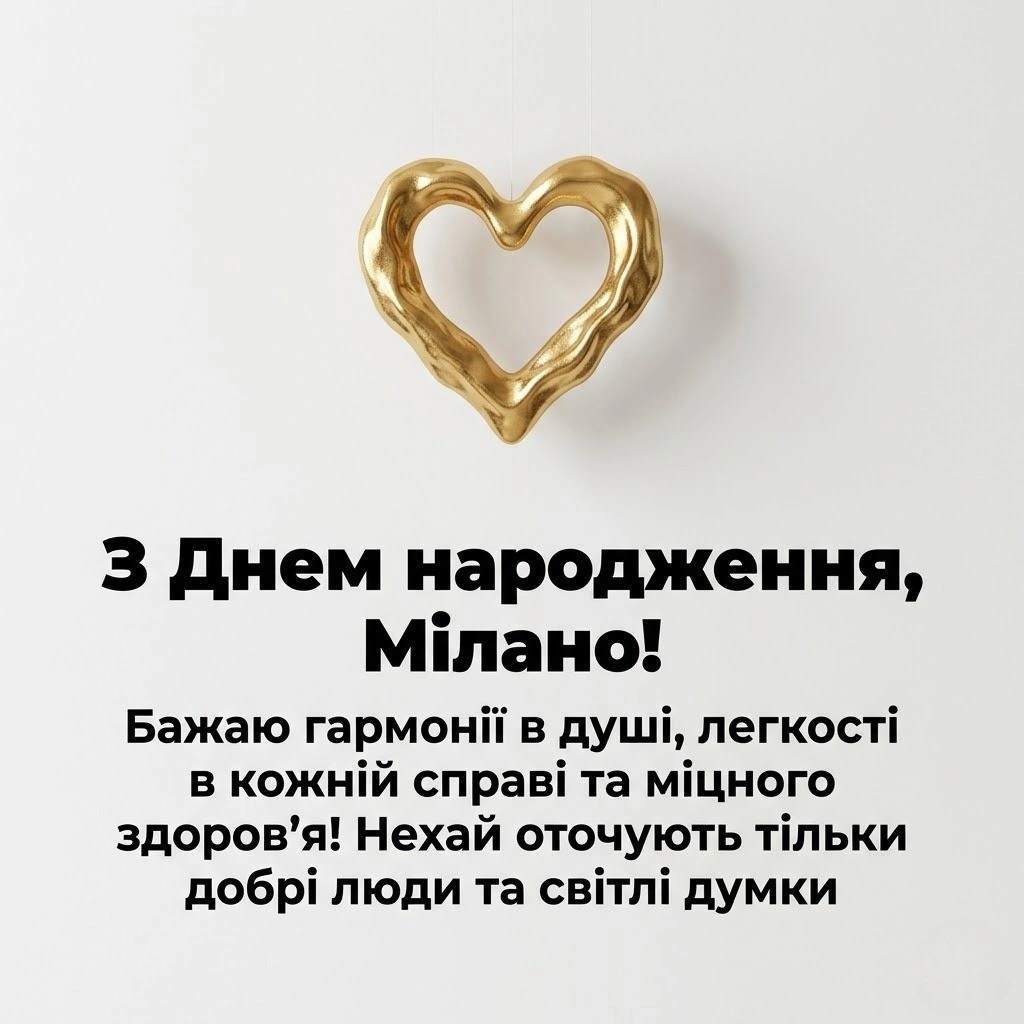 Мілано, зі святом! Найкращі варіанти картинок та привітань від друзів та рідних