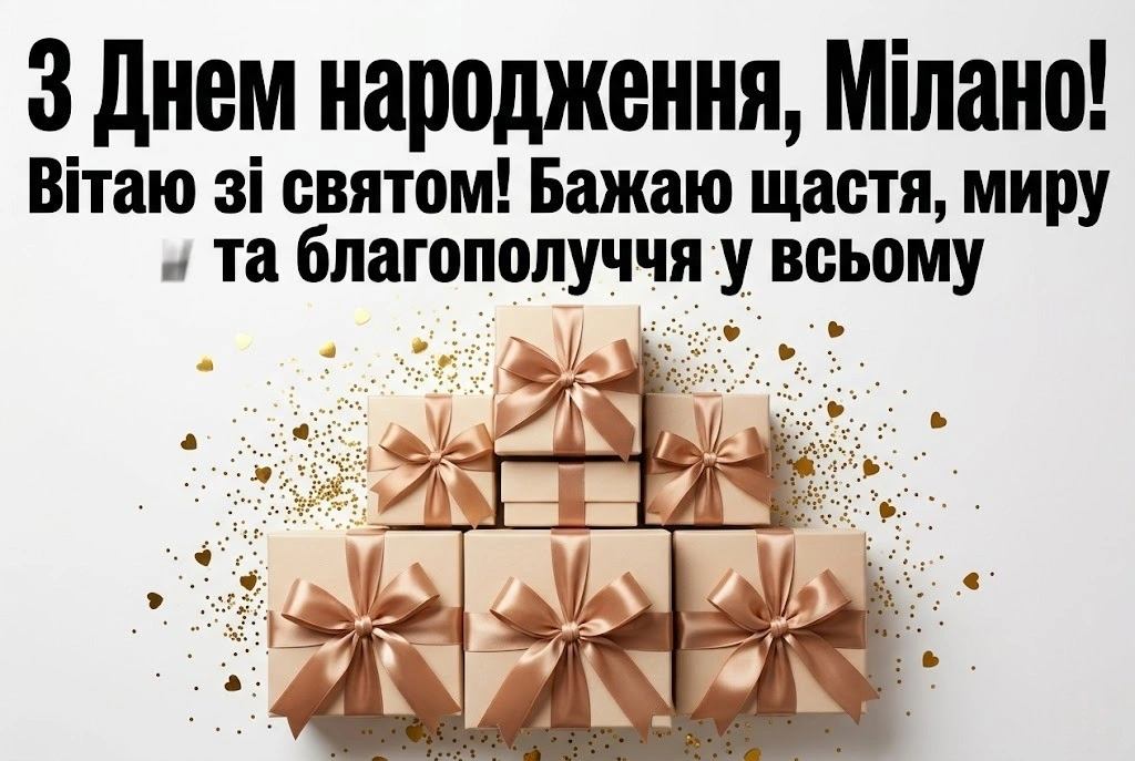 Мілано, зі святом! Найкращі варіанти картинок та привітань від друзів та рідних