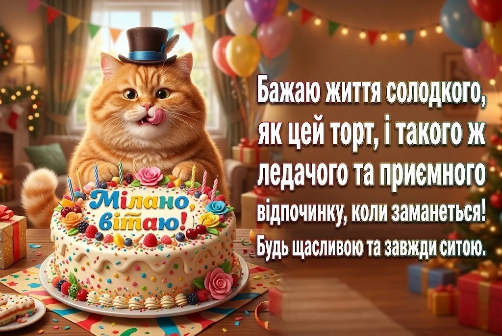Мілано, зі святом! Найкращі варіанти картинок та привітань від друзів та рідних