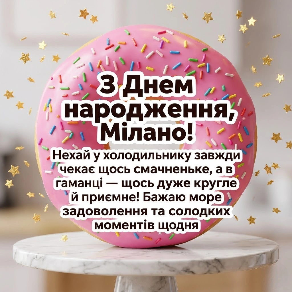 Мілано, зі святом! Найкращі варіанти картинок та привітань від друзів та рідних