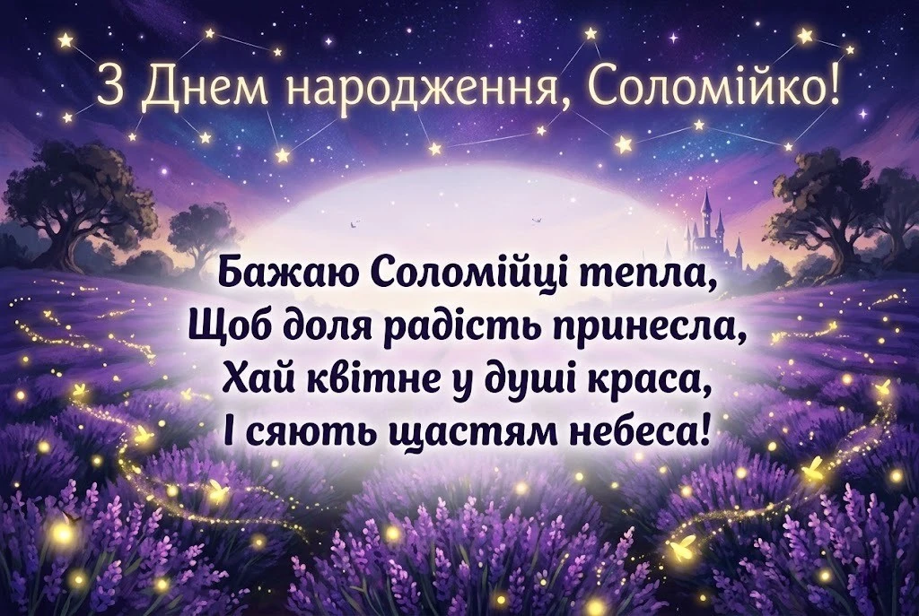 Соломійка святкує: щирі вітання, що торкаються самого серця