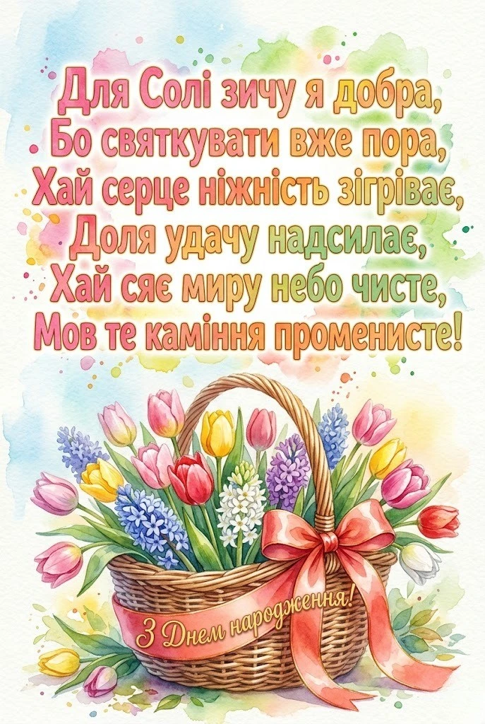 Соломійка святкує: щирі вітання, що торкаються самого серця