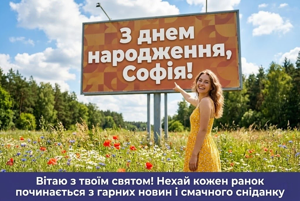 З днем народження, Софійко! Щирі побажання для неймовірної іменинниці