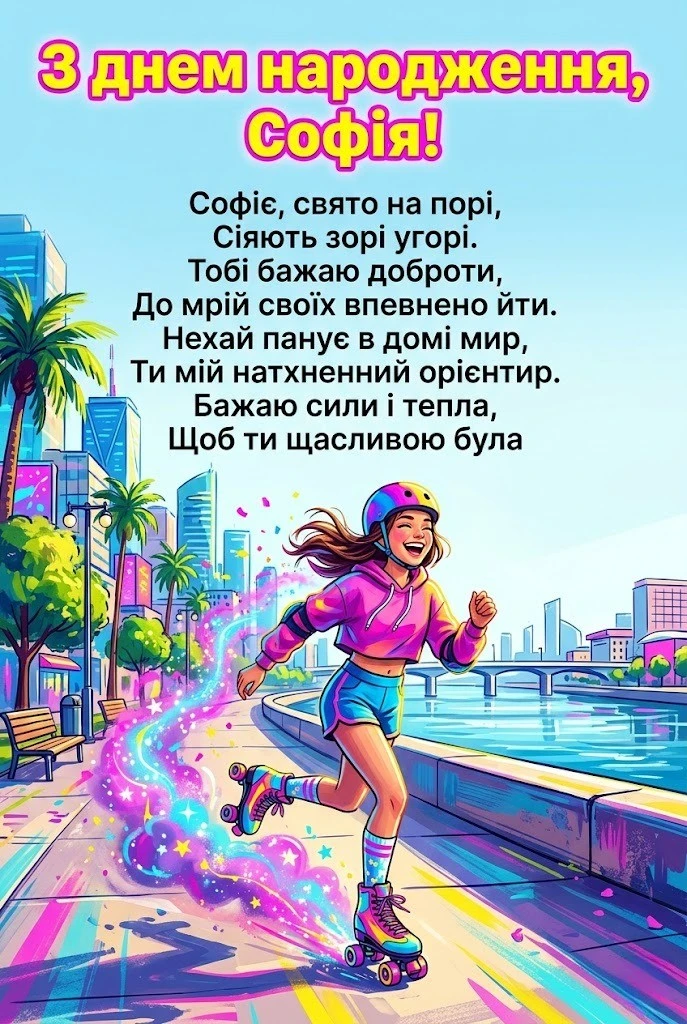 З днем народження, Софійко! Щирі побажання для неймовірної іменинниці