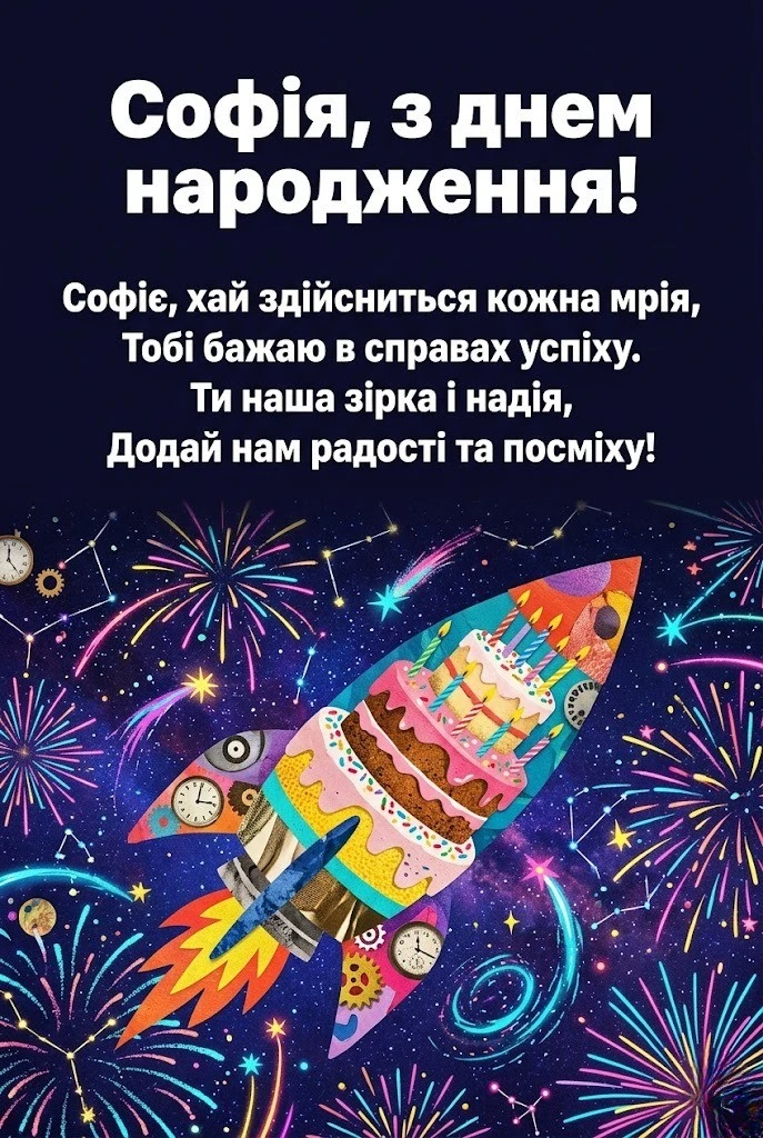 З днем народження, Софійко! Щирі побажання для неймовірної іменинниці