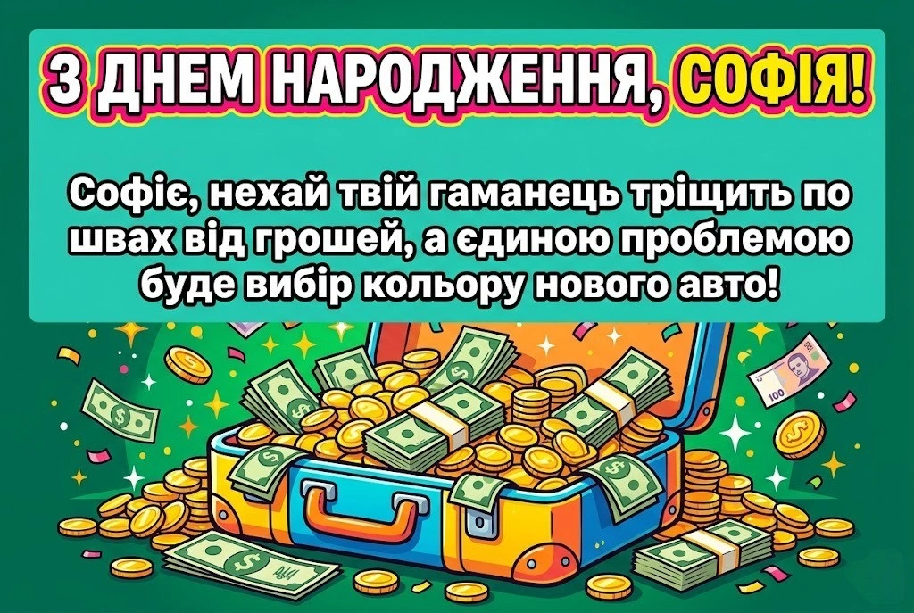 З днем народження, Софійко! Щирі побажання для неймовірної іменинниці