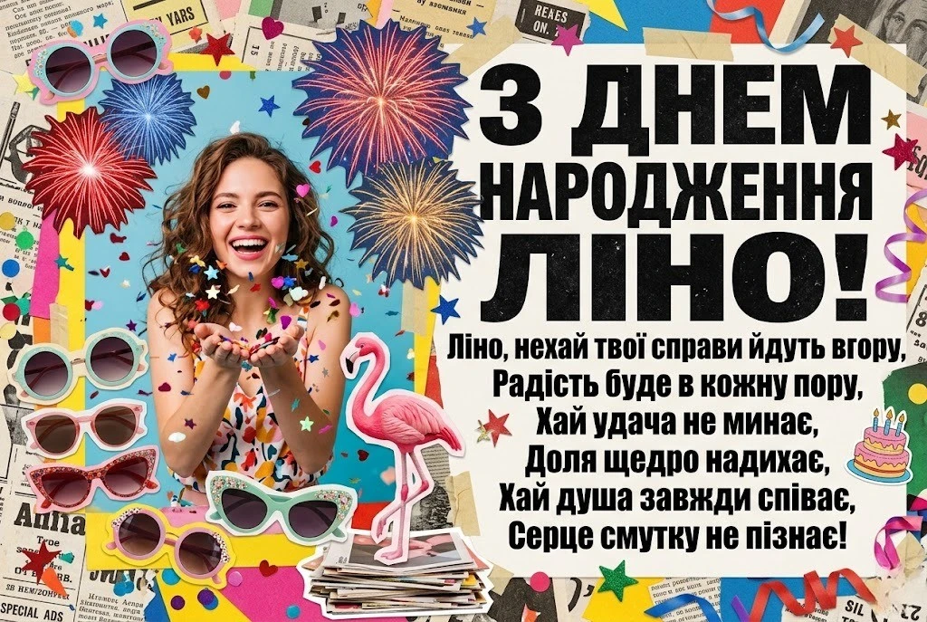 Оригінальні та красиві привітання з днем народження для Ліни