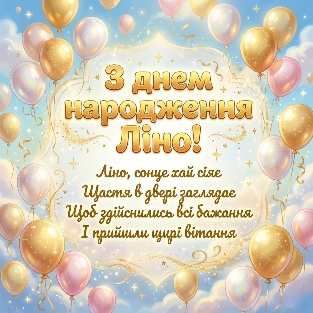 Оригінальні та красиві привітання з днем народження для Ліни