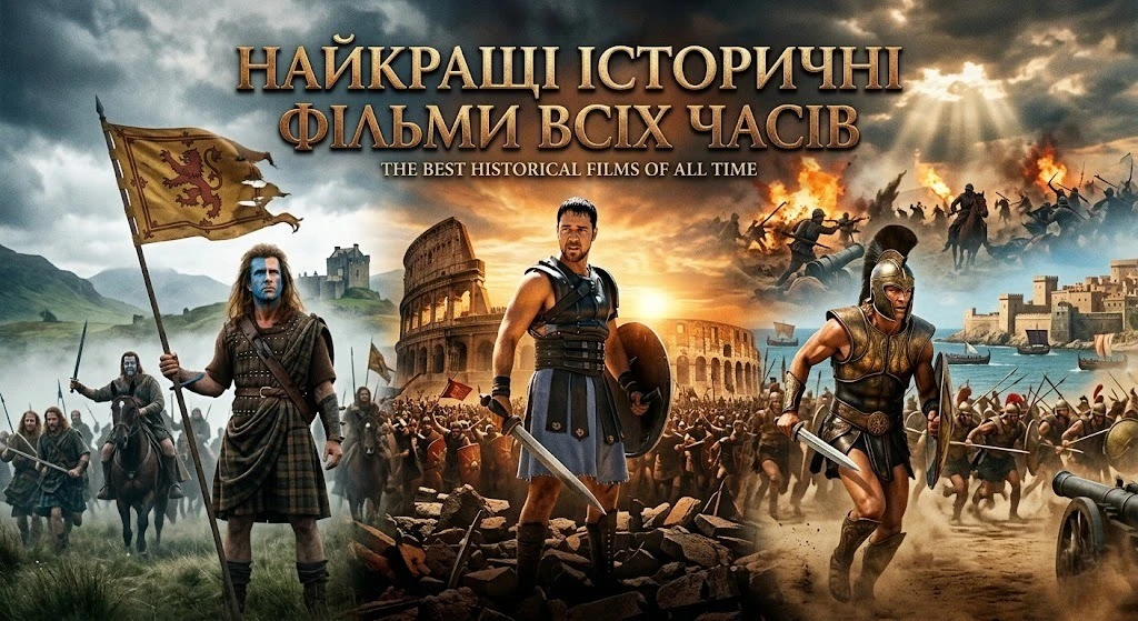 Найкращі історичні фільми всіх часів, які занурюють у минуле з головою