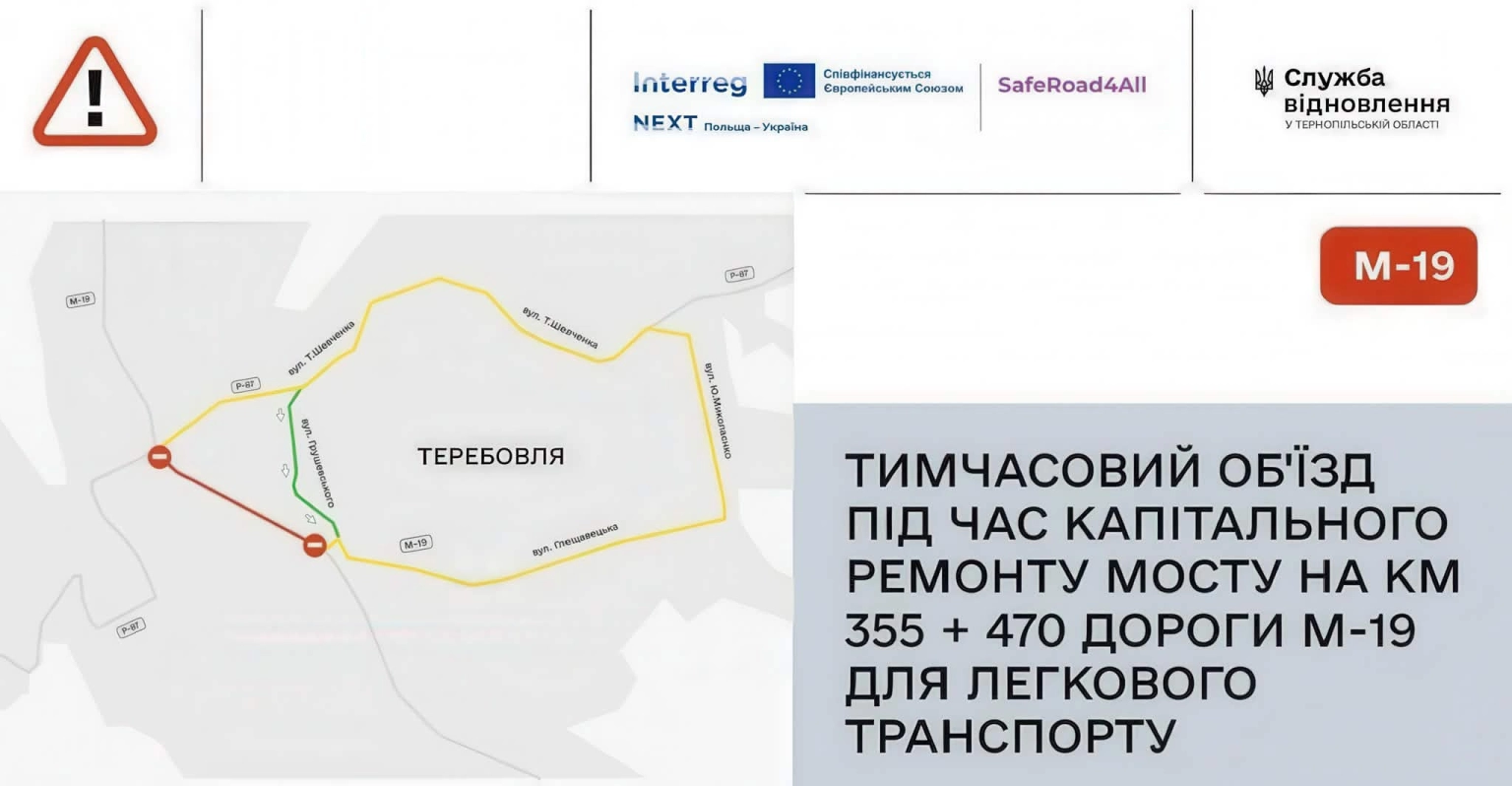 Теребовля готується до масштабної транспортної блокади через оновлення інфраструктури