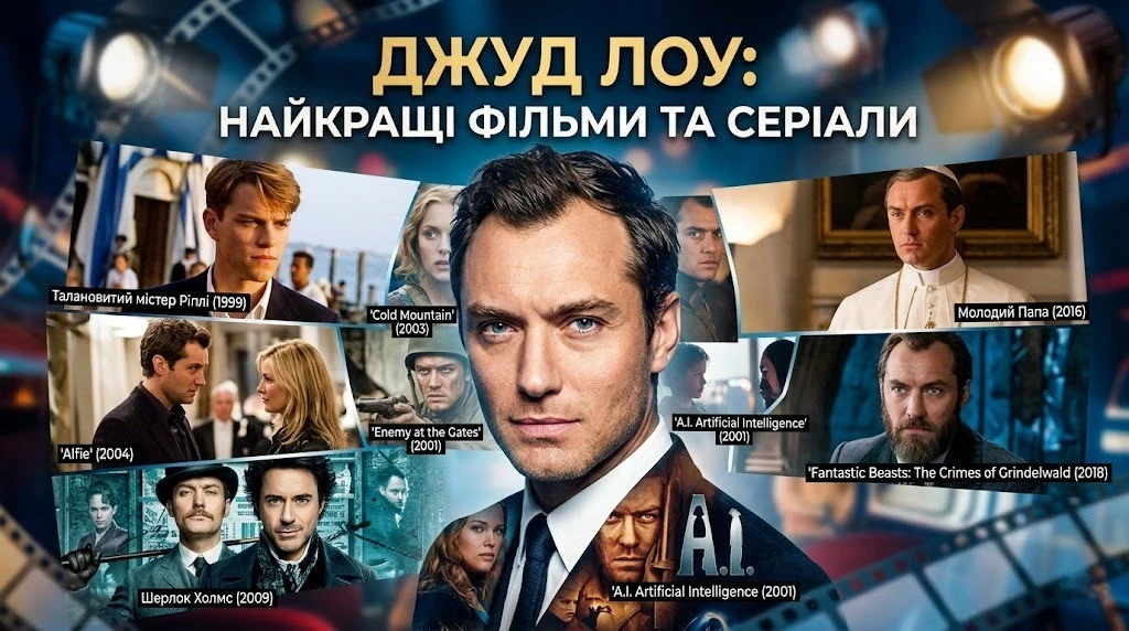 ТОП 30 фільмів та серіалів за участю Джуда Лоу