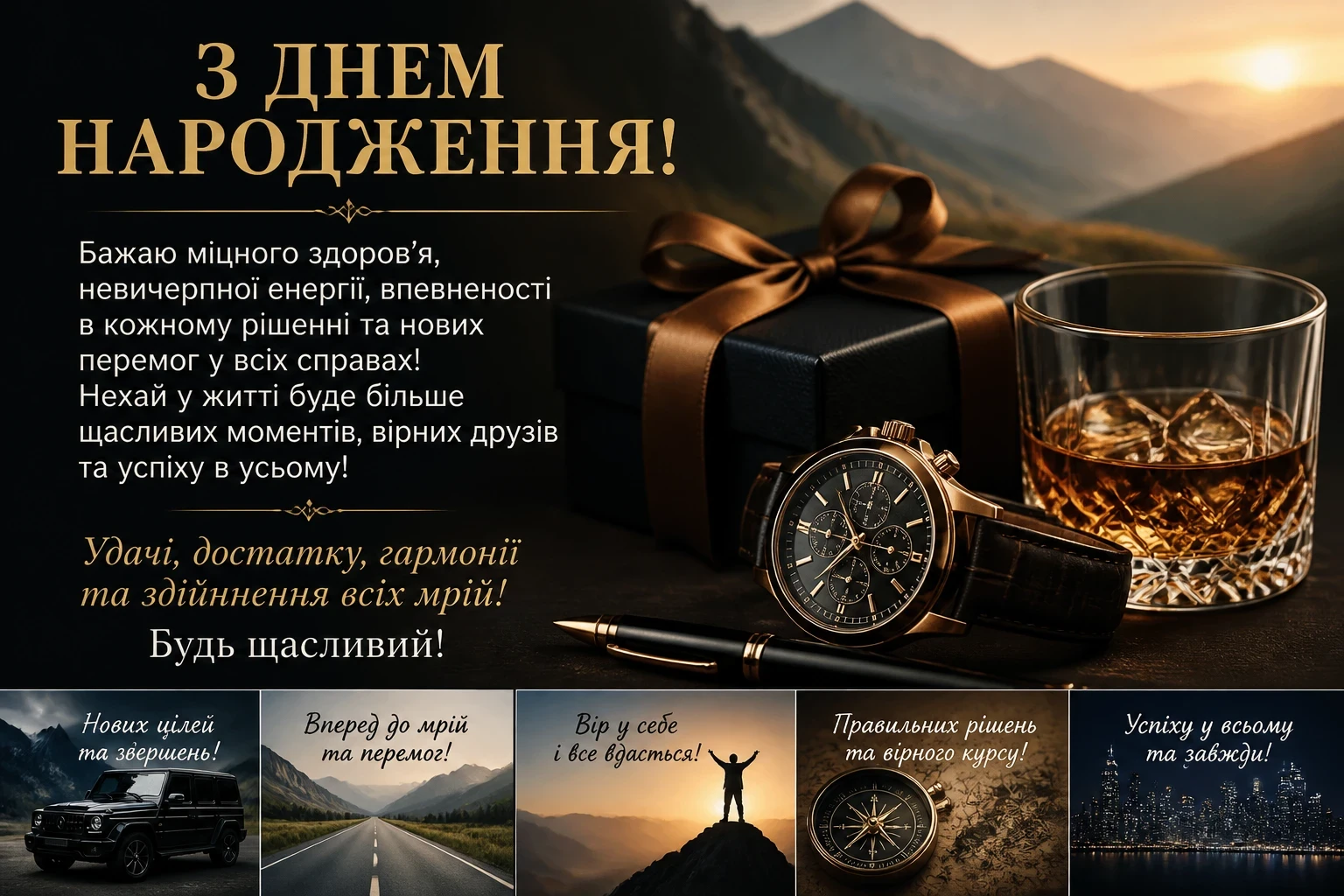 Привітання з днем народження мужчині та картинки