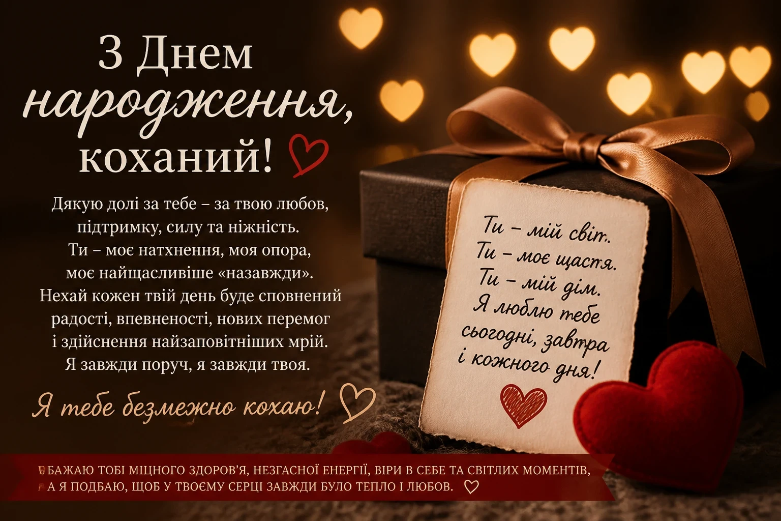 Зворушливі привітання з днем народження для коханого чоловіка