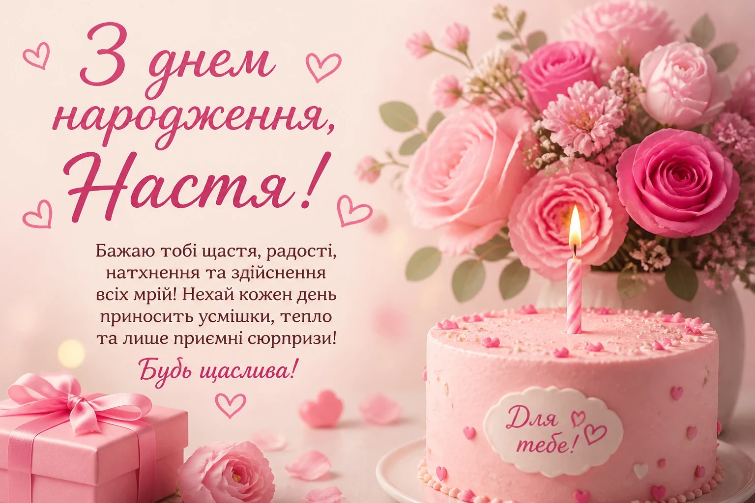 З днем народження для Насті