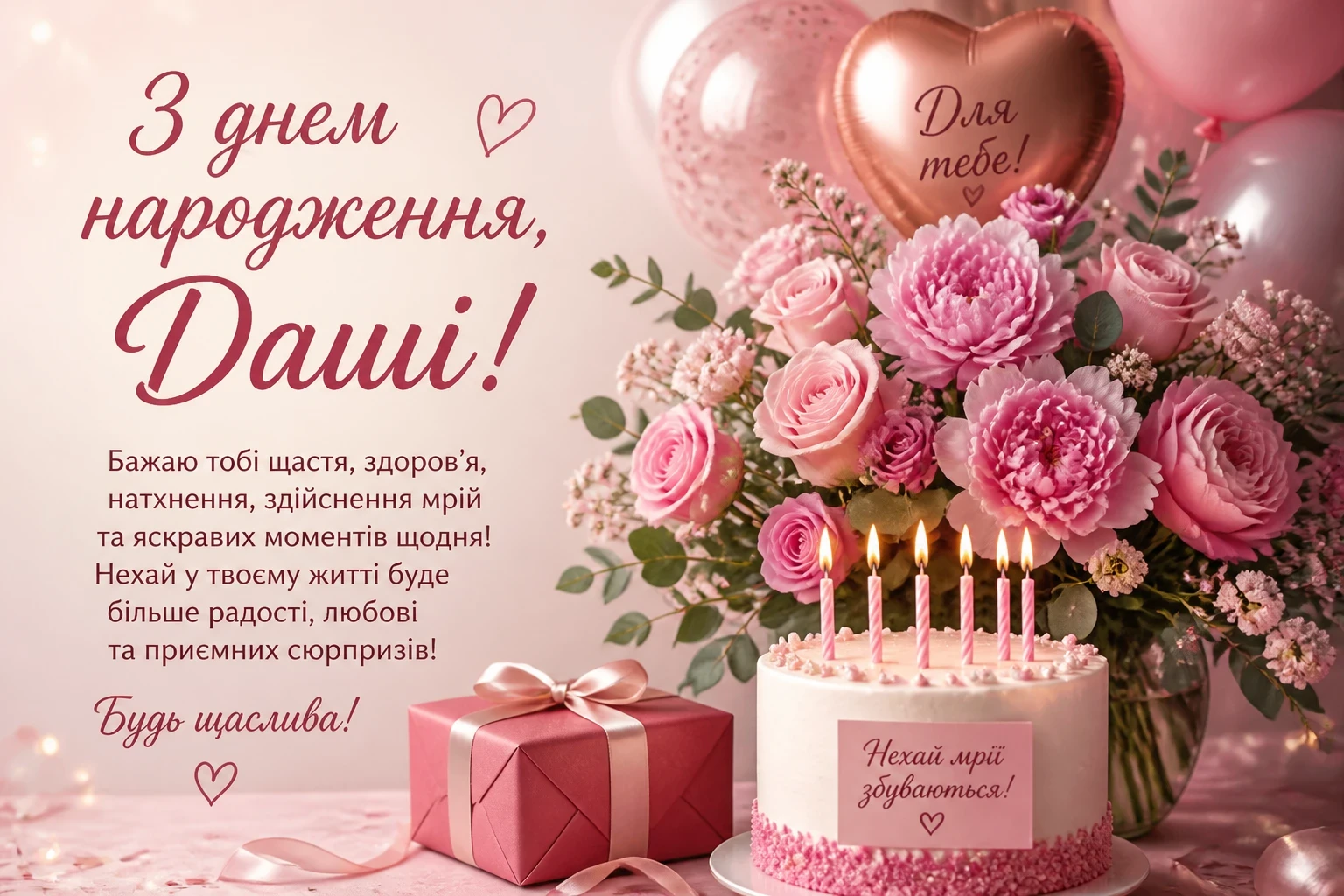 З днем народження для Даші