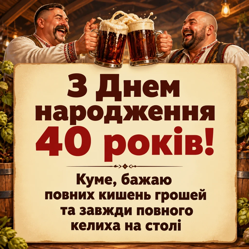 привітання кума з днем народження своїми словами