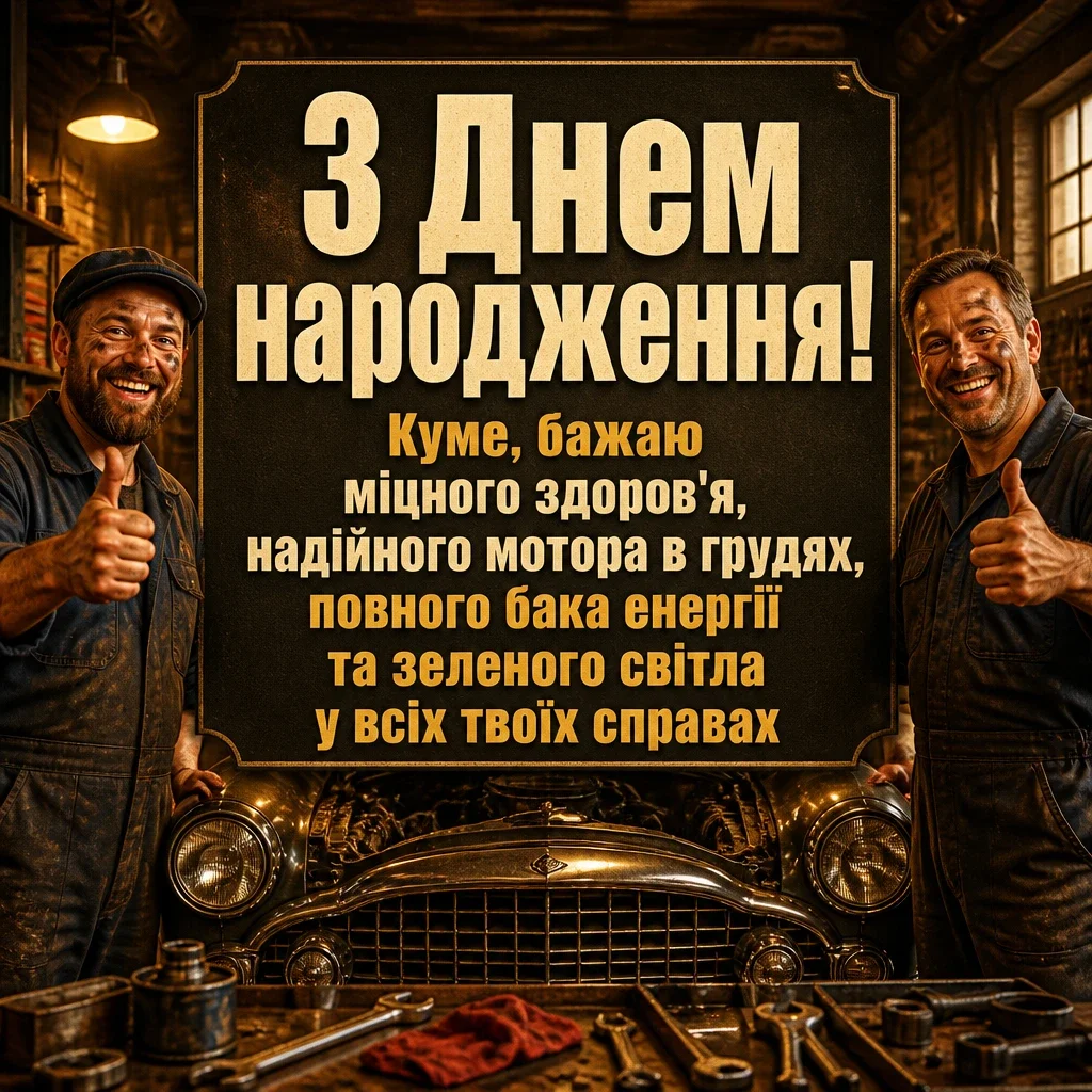 привітання кума з днем народження своїми словами