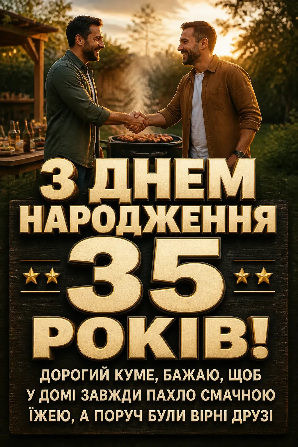 привітання кума з днем народження своїми словами