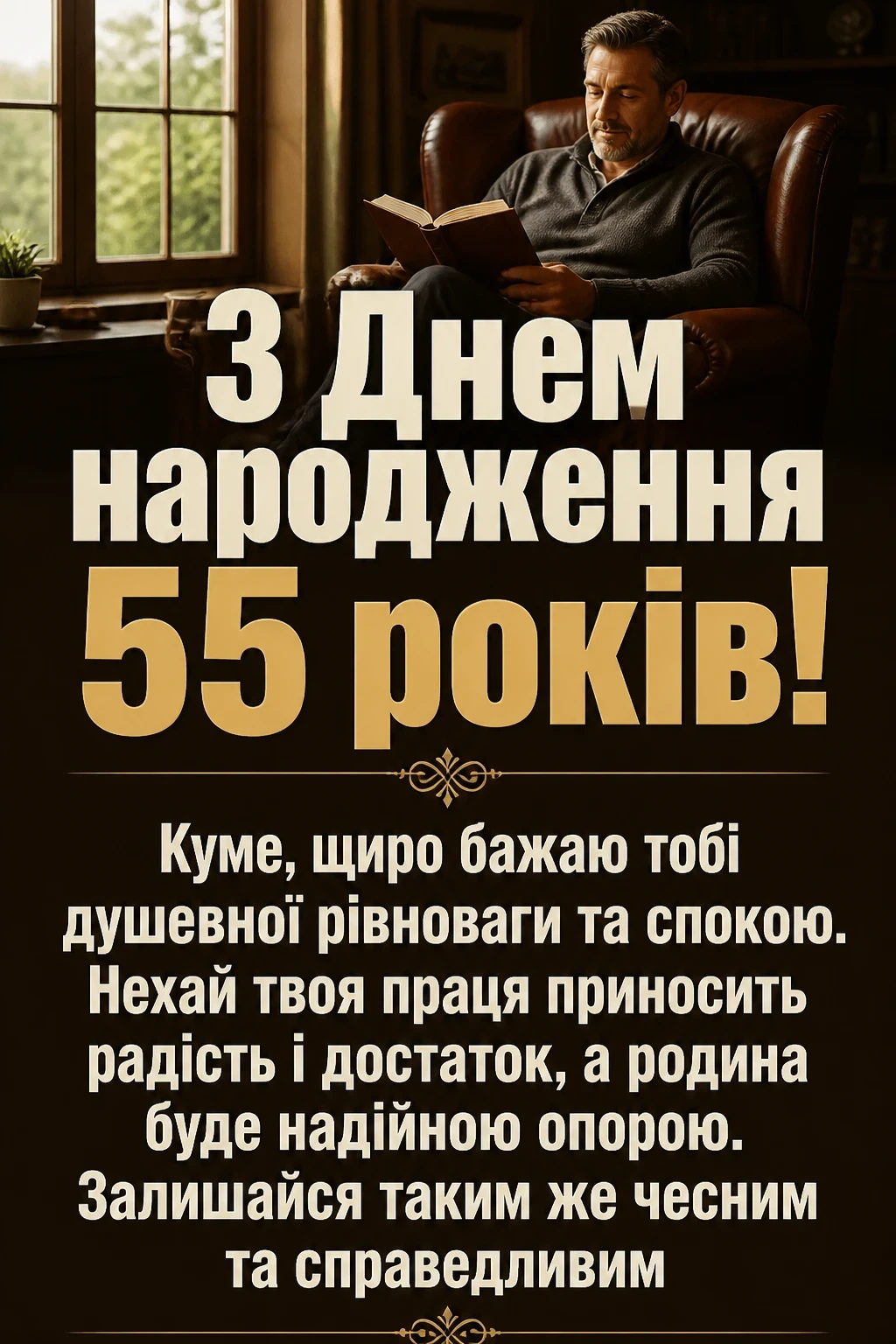 привітання кума з днем народження своїми словами