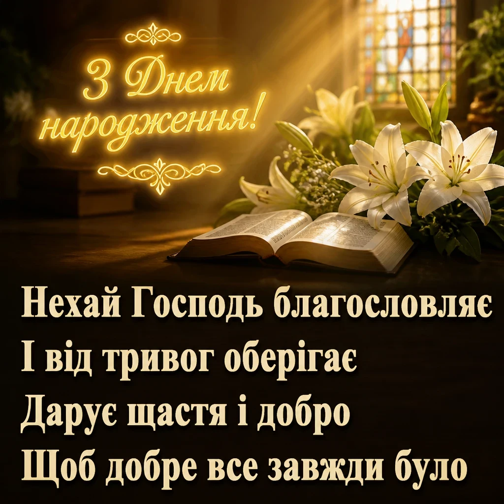 християнські привітання з днем народження своїми словами, до сліз