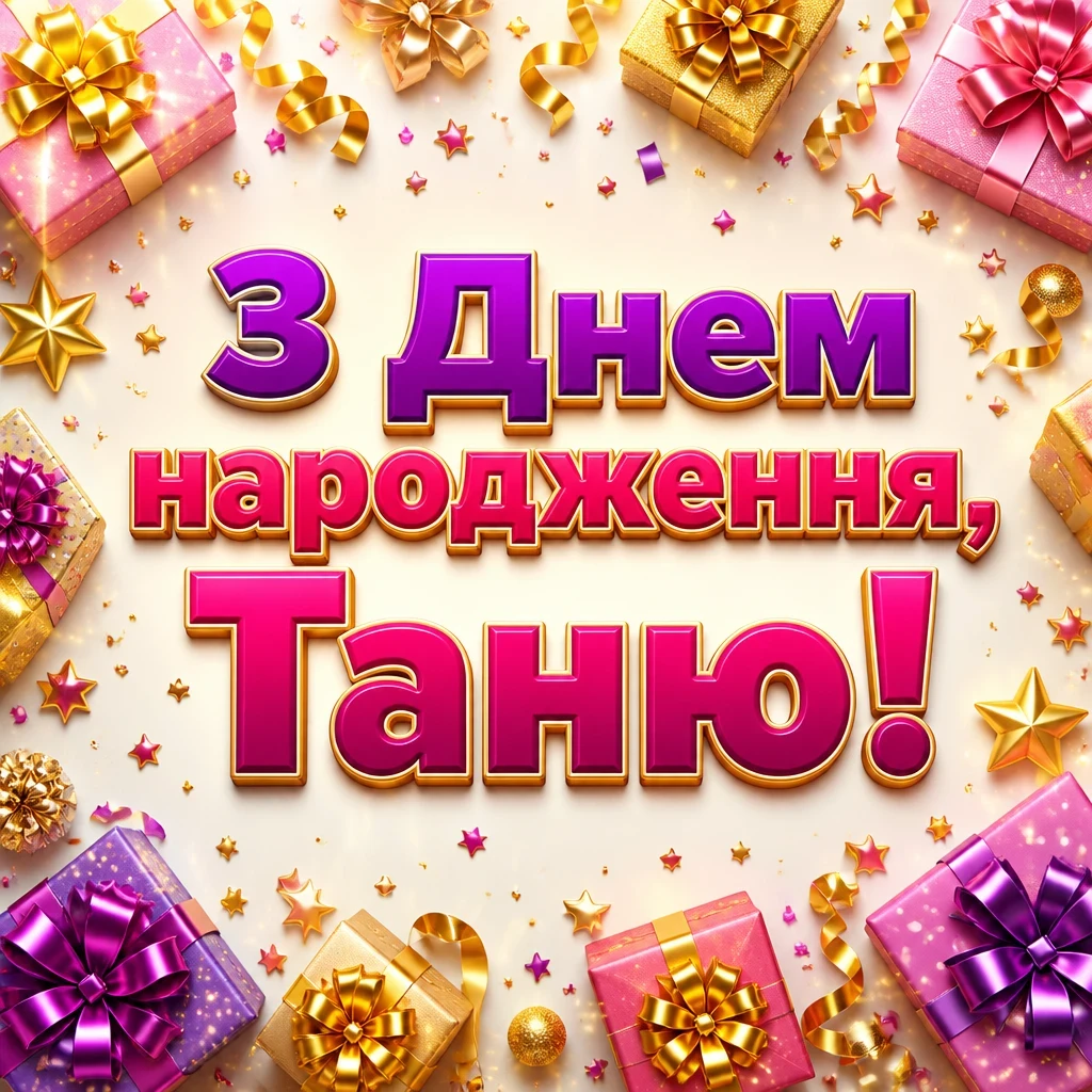 з днем народження таня