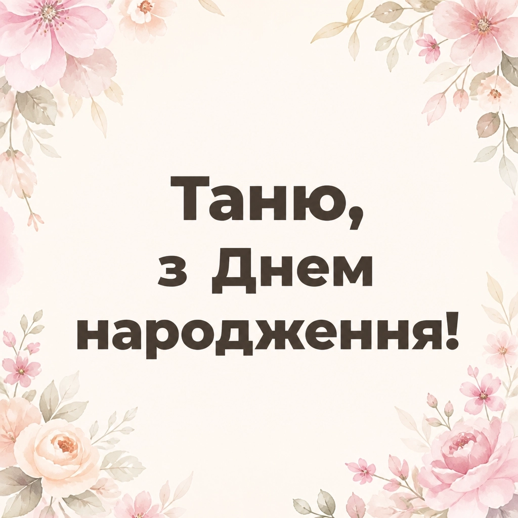 з днем народження таня
