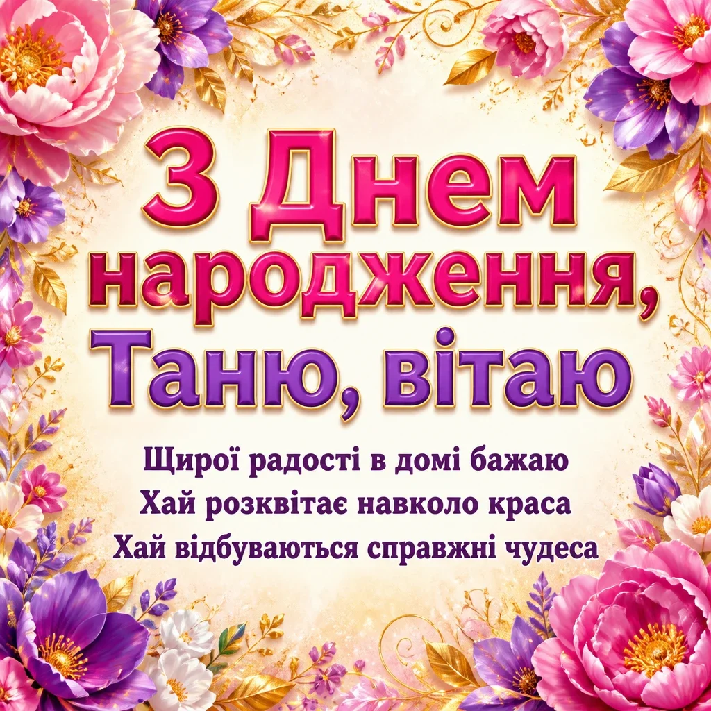 з днем народження таня