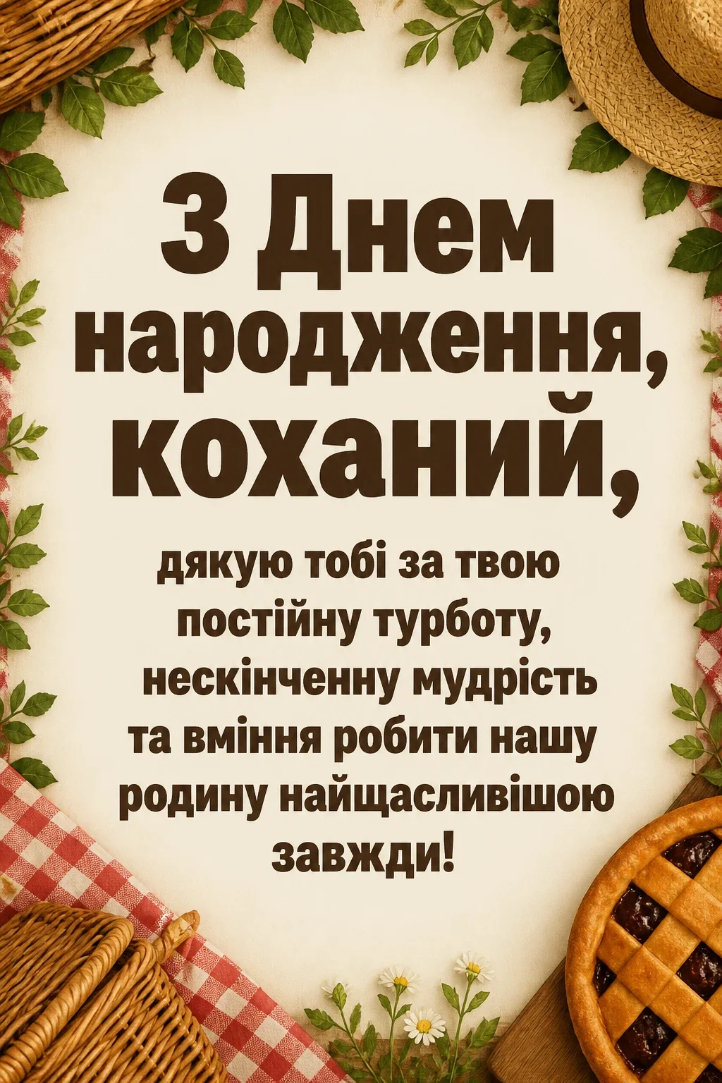 коханого чоловіка зворушливі привітання з днем народження чоловіку