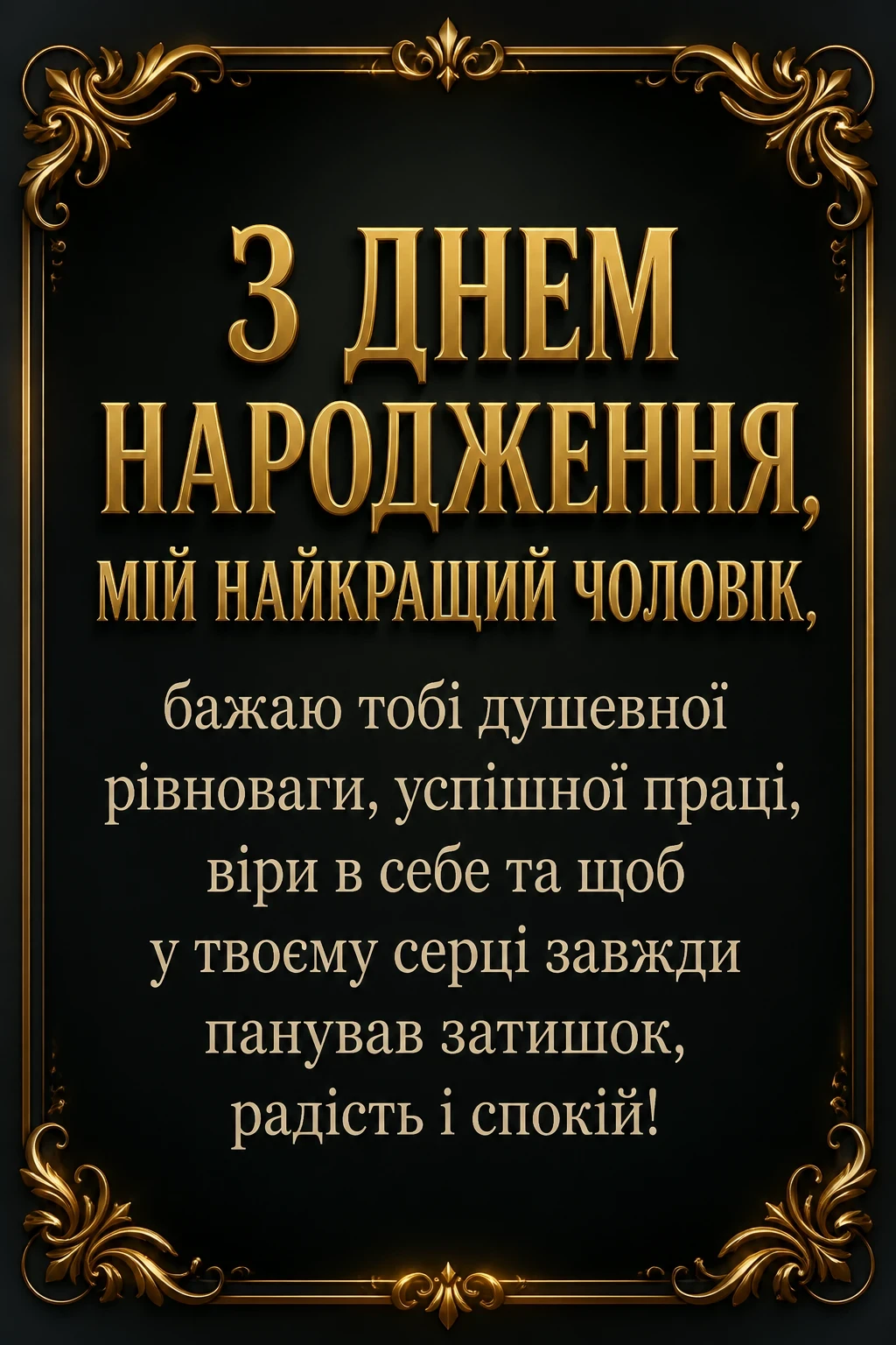 коханого чоловіка зворушливі привітання з днем народження чоловіку