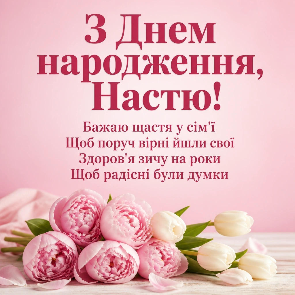 з днем народження настя
