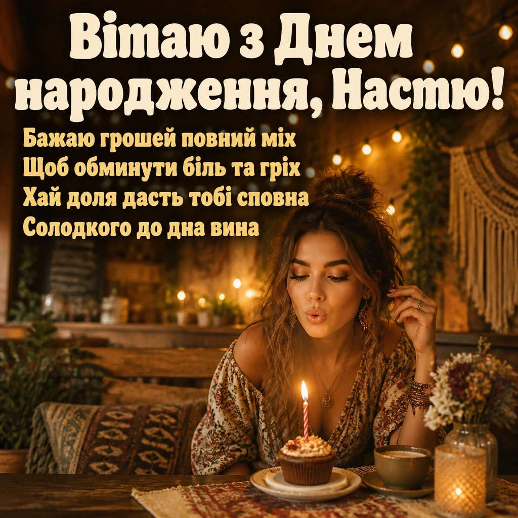 з днем народження настя