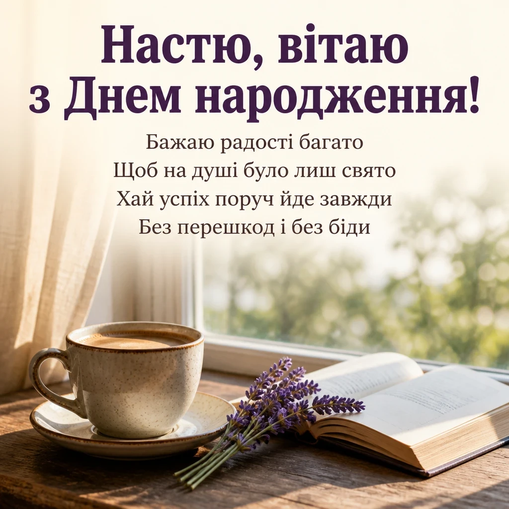 з днем народження настя