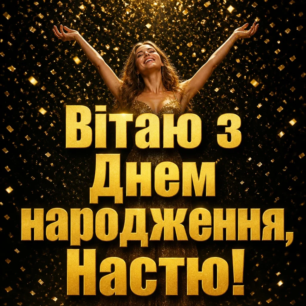 з днем народження настя