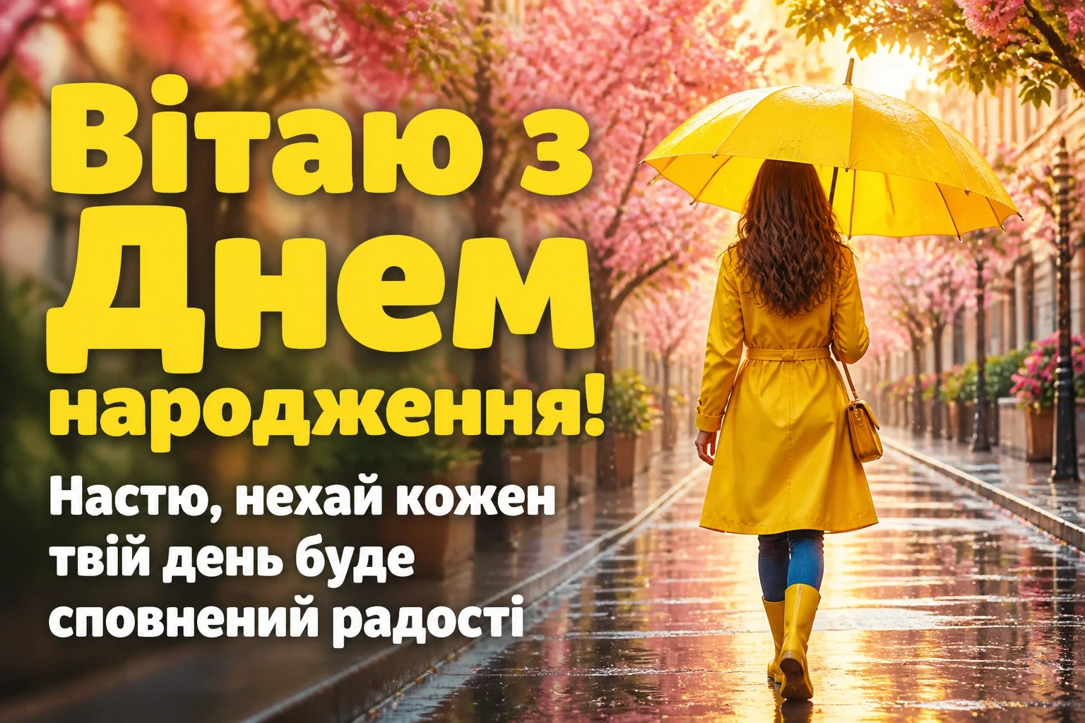 з днем народження настя