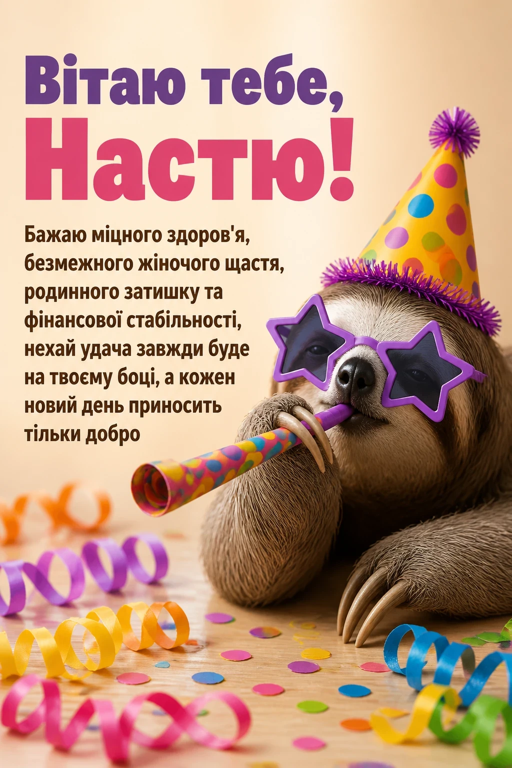 з днем народження настя