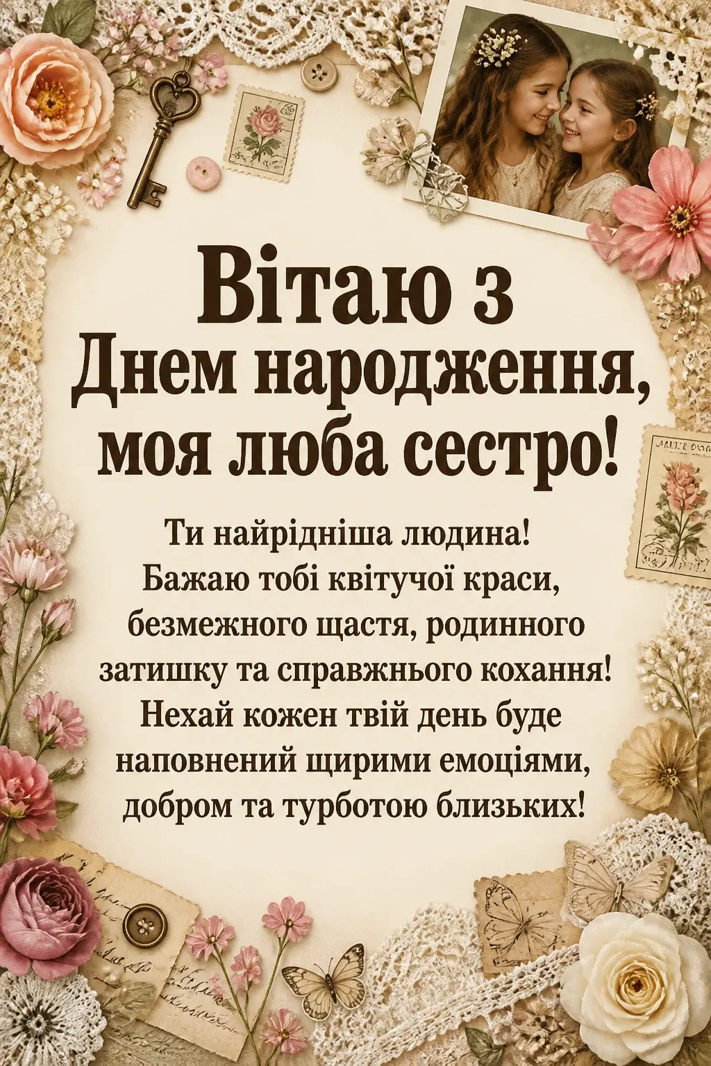 привітання з днем народження сестрі своїми словами до сліз привітання з днем народження сестрі своїми словами до сліз