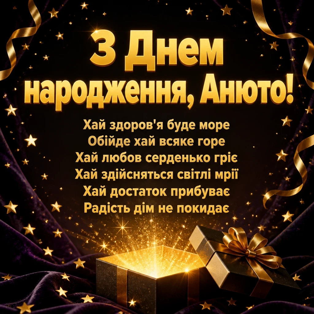 з днем народження анюта