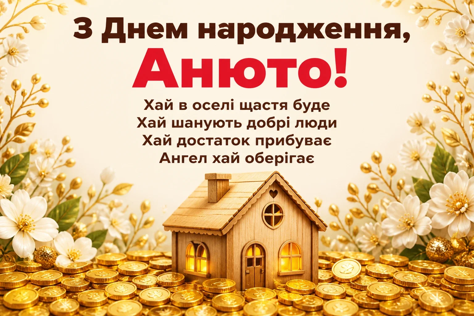 з днем народження анюта