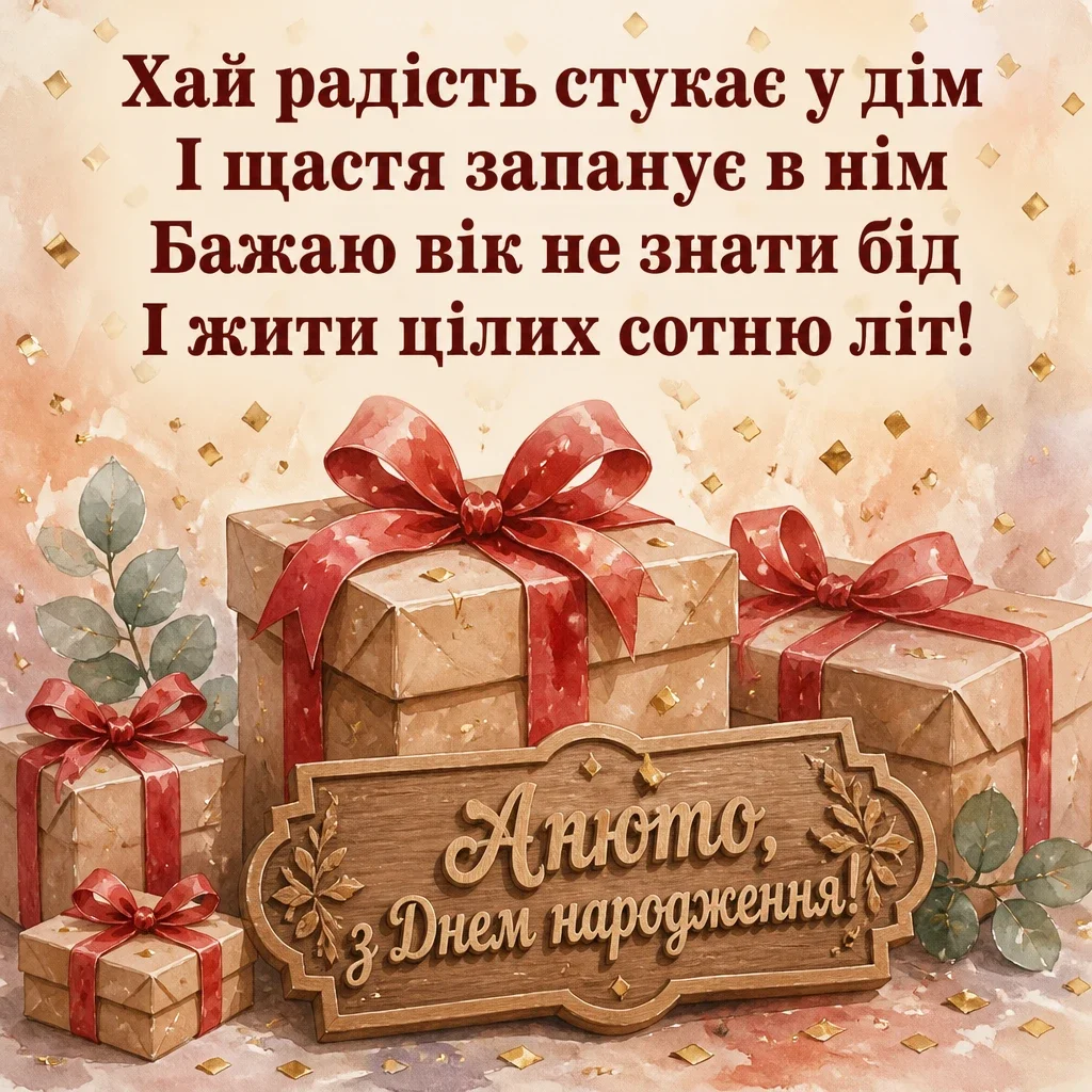 анюта з днем народження