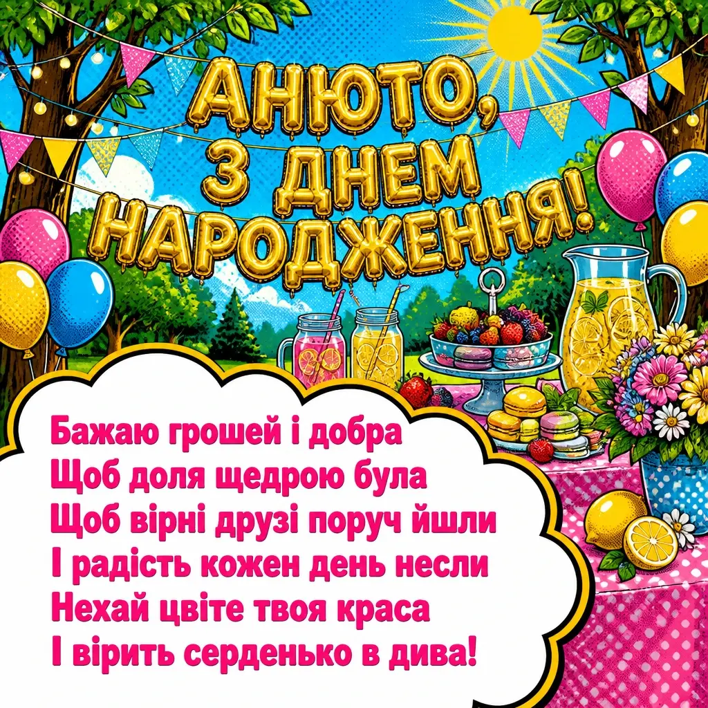 анюта з днем народження