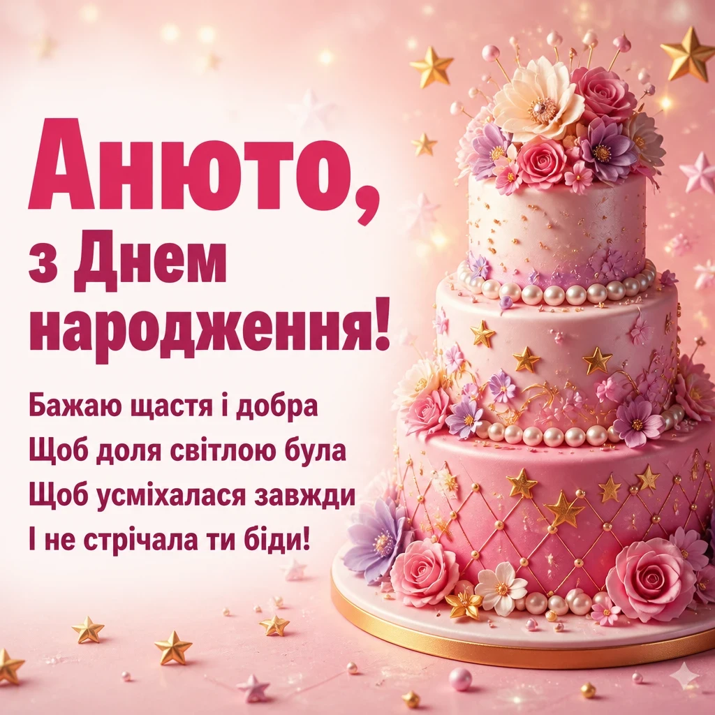 анюта з днем народження