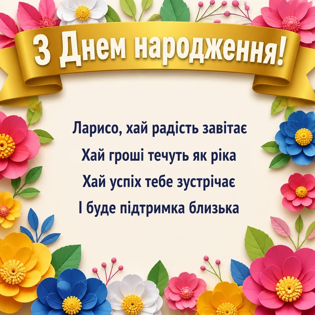 з днем народження лариса