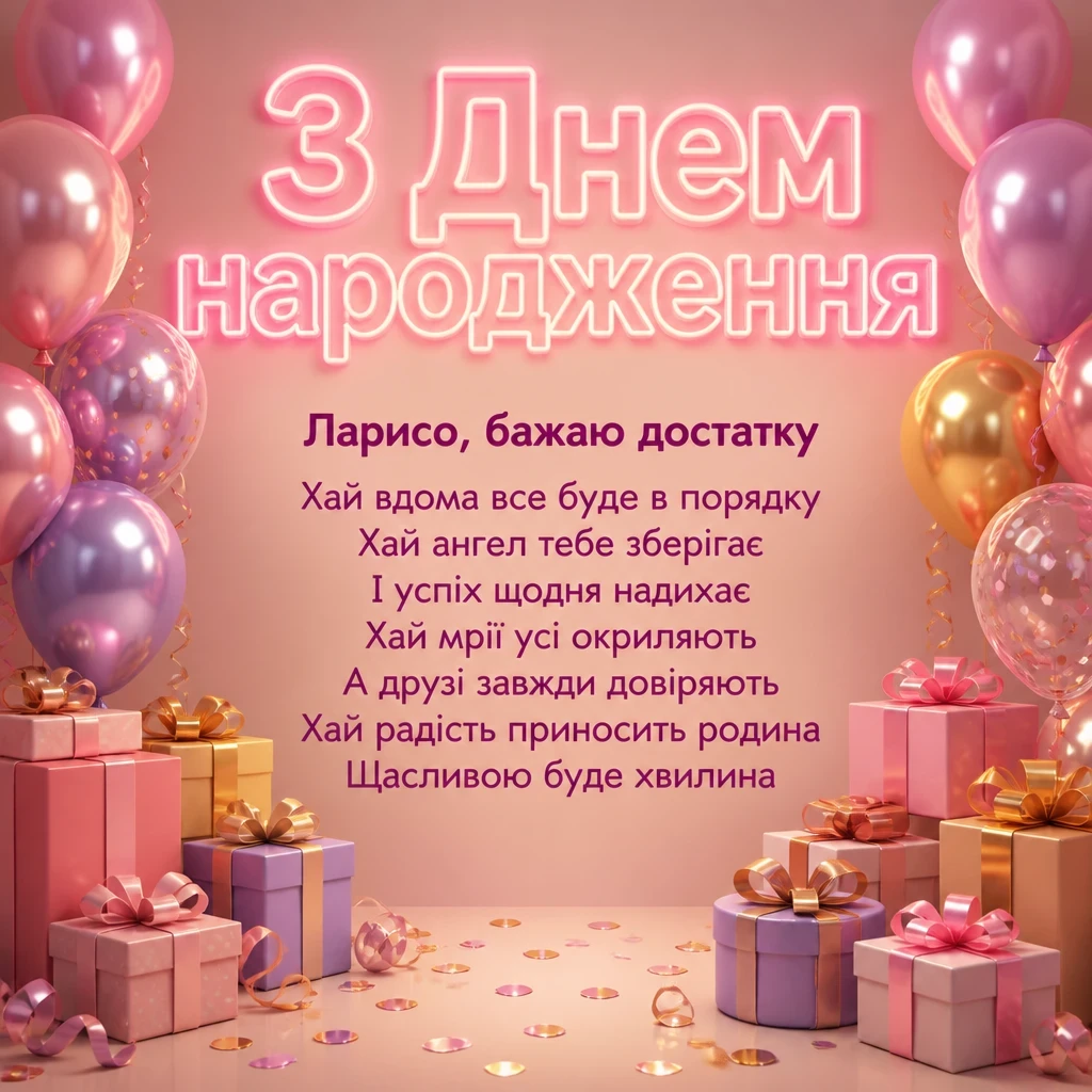 з днем народження лариса