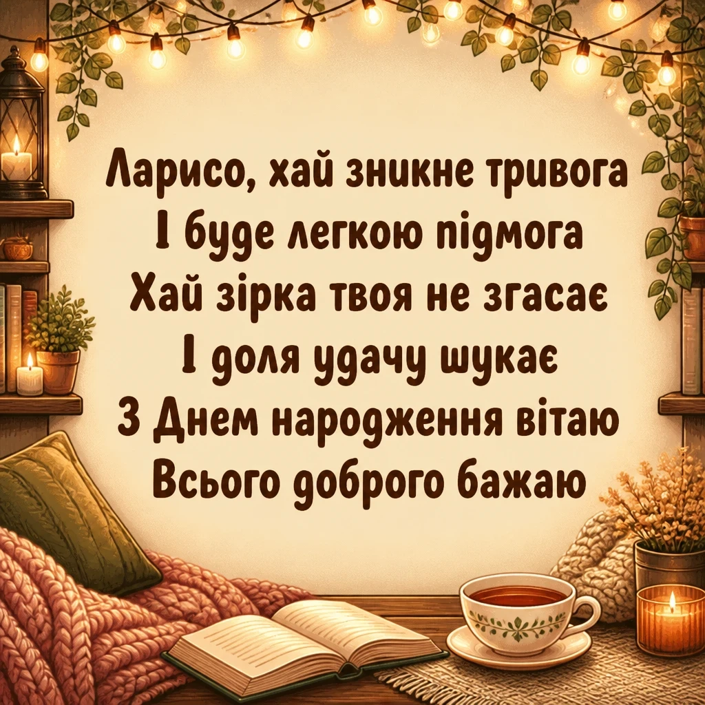 з днем народження лариса