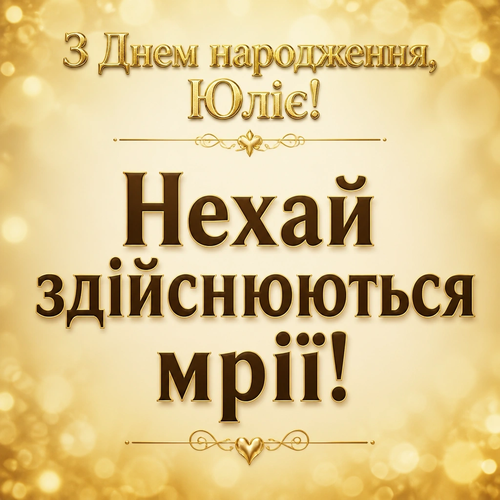 з днем народження юлія