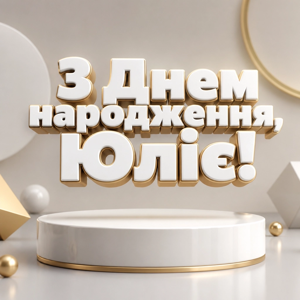 з днем народження юлія