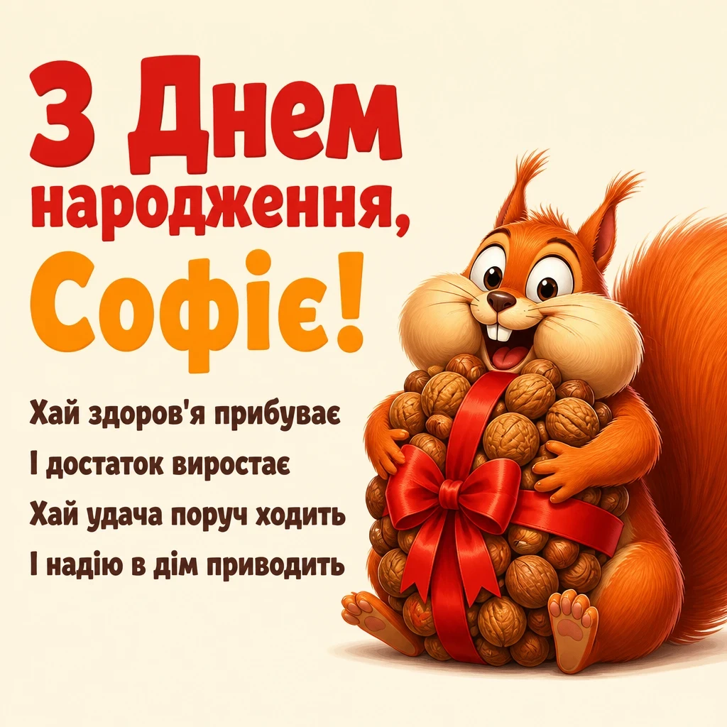 з днем народження софія