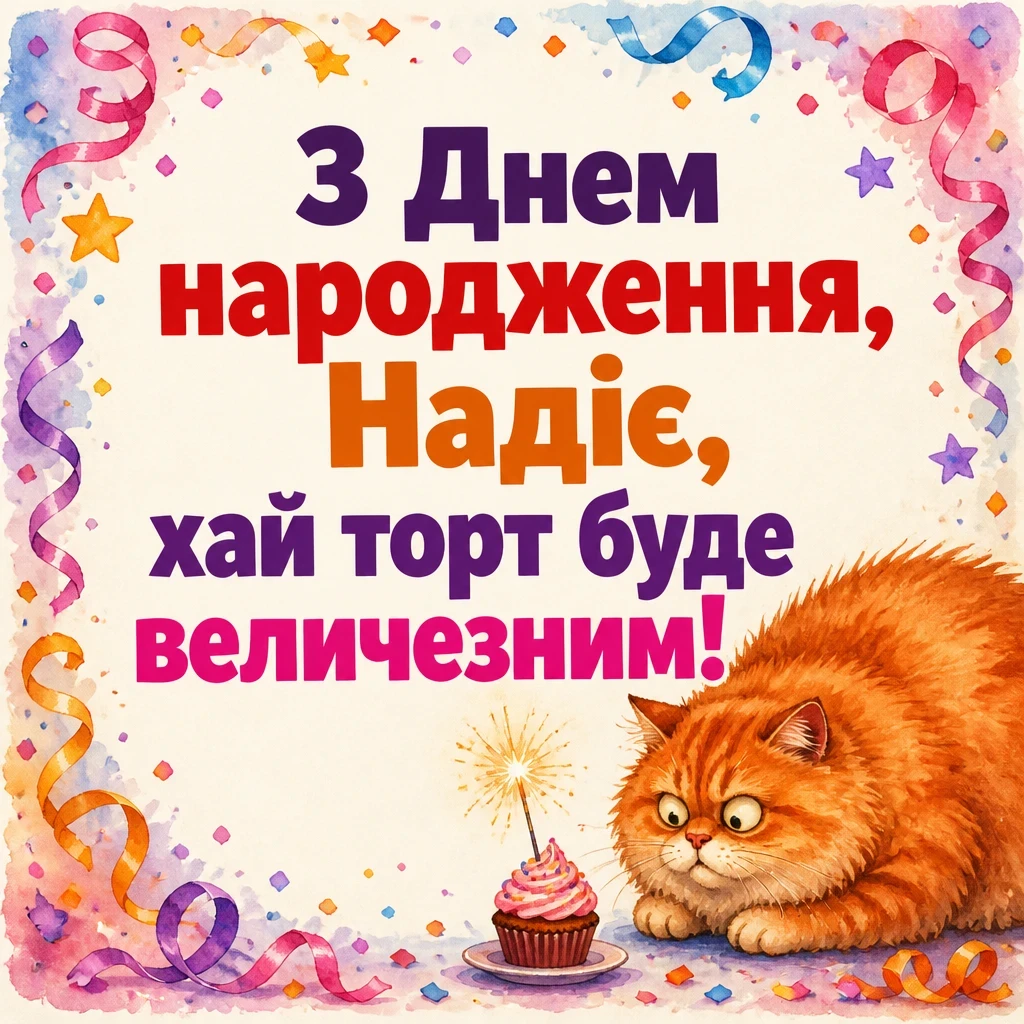 з днем народження надія
