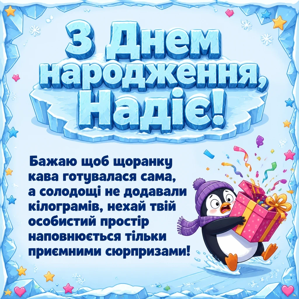 з днем народження надія